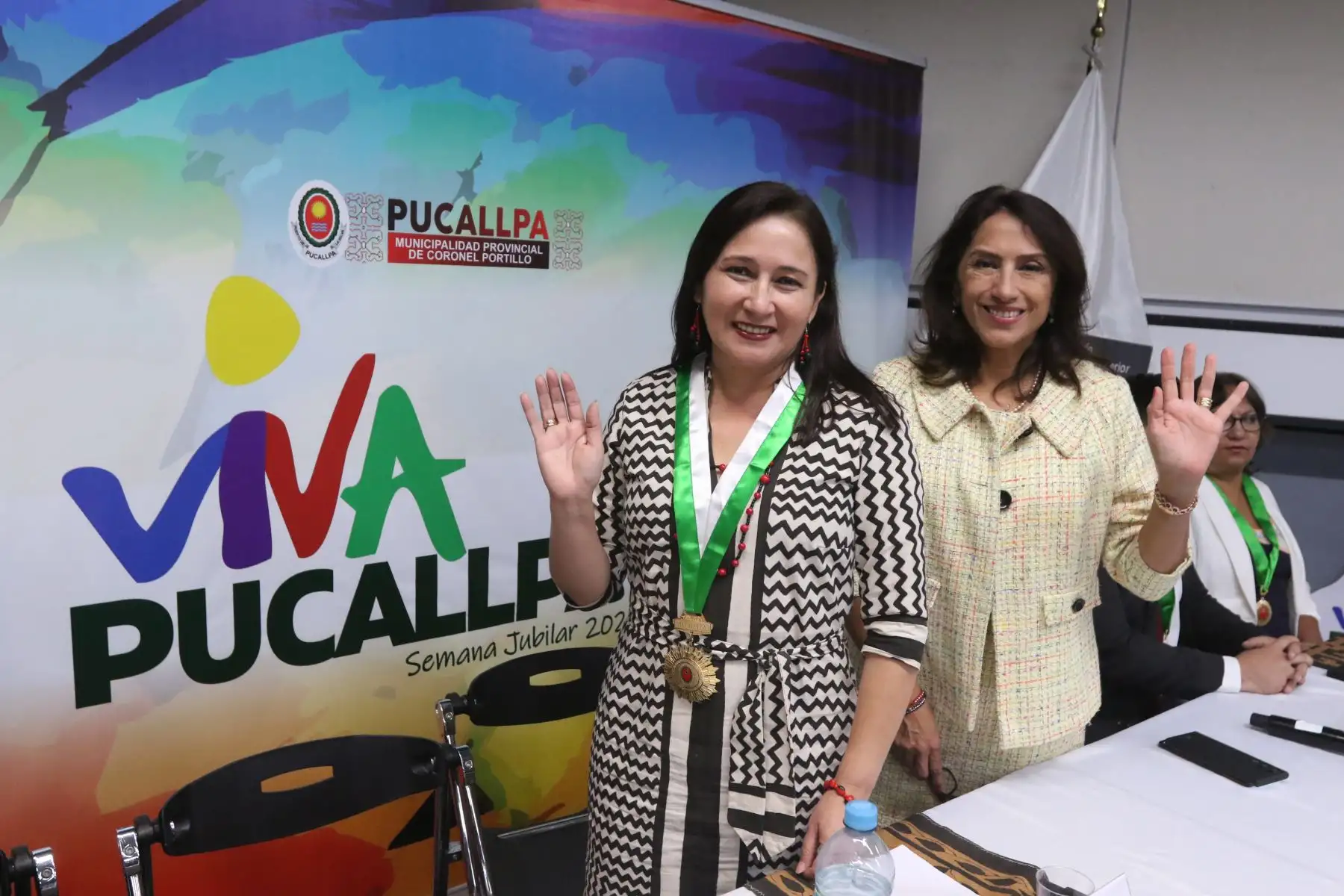 La Municipalidad Provincial de Coronel Portillo realizó el lanzamiento oficial de la Semana Jubilar, Viva Pucallpa 2023 en el auditorio del Ministerio de Comercio Exterior y Turismo. La Semana Jubilar 2023 está programada a realizarse del 6 al 13 de octubre en la ciudad de Pucallpa y contempla una serie de actividades de carácter cultural, artístico, festivo, gastronómico, costumbrista con el fin de dinamizar el turismo, movimiento económico y social en Pucallpa.

Foto: ANDINA/Héctor Vinces