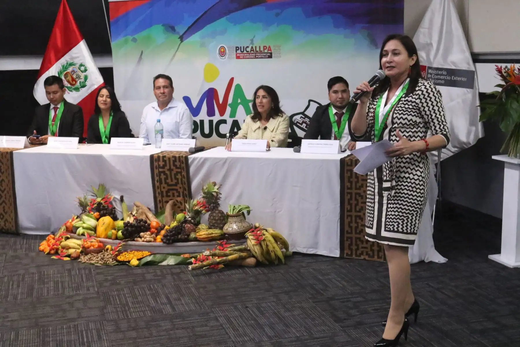 La Municipalidad Provincial de Coronel Portillo realizó el lanzamiento oficial de la Semana Jubilar, Viva Pucallpa 2023 en el auditorio del Ministerio de Comercio Exterior y Turismo. La Semana Jubilar 2023 está programada a realizarse del 6 al 13 de octubre en la ciudad de Pucallpa y contempla una serie de actividades de carácter cultural, artístico, festivo, gastronómico, costumbrista con el fin de dinamizar el turismo, movimiento económico y social en Pucallpa.

Foto: ANDINA/Héctor Vinces