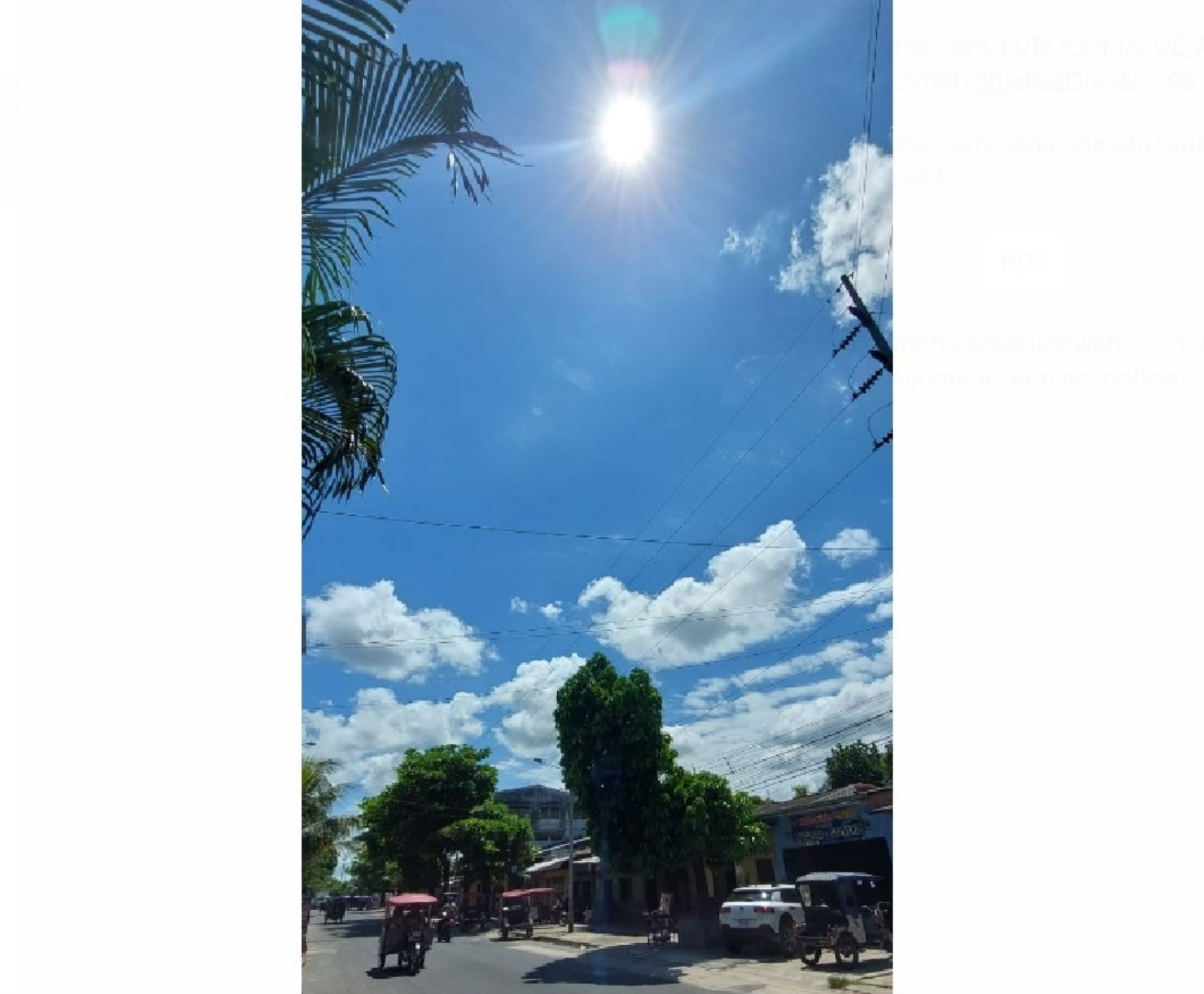La ciudad de Iquitos soporta un periodo de fuerte calor y la temperatura llega a picos de 36° C y la sensación térmica alcanza los 42 grados. Foto: Elvis Noronha