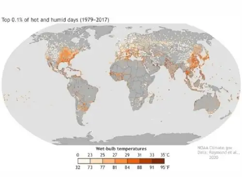 El mundo soportará periodos de calor húmedo peligroso, advierte la NOAA.