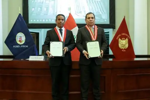 Tribunal Constitucional y Poder Judicial firman convenio de interoperabilidad de datos