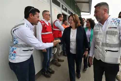 La ministra de Educación, Magnet Márquez, inauguró nuevas instalaciones escolares en la región Lambayeque. Foto: MINEDU/Difusión.