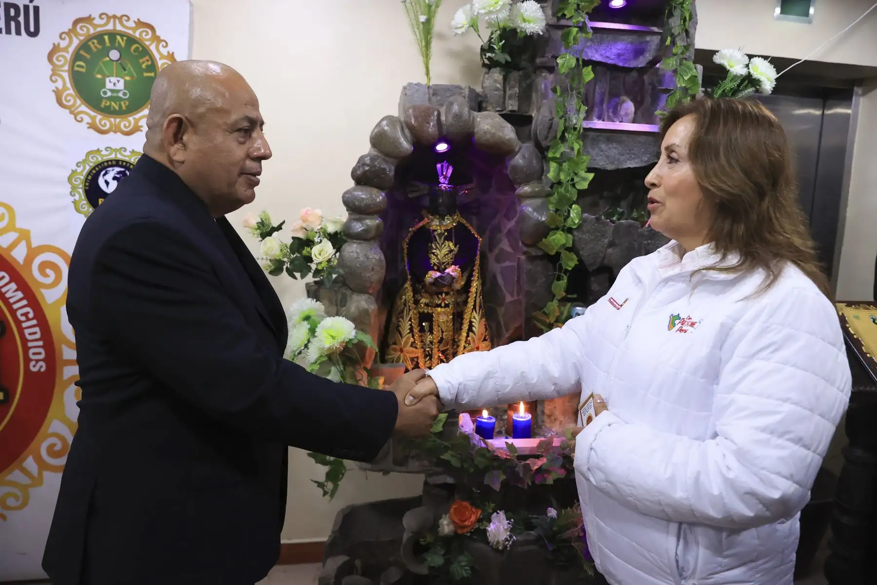 Visita inopinada de la presidenta Dina Boluarte a la Dirincri. Foto:ANDINA/Prensa Presidencia