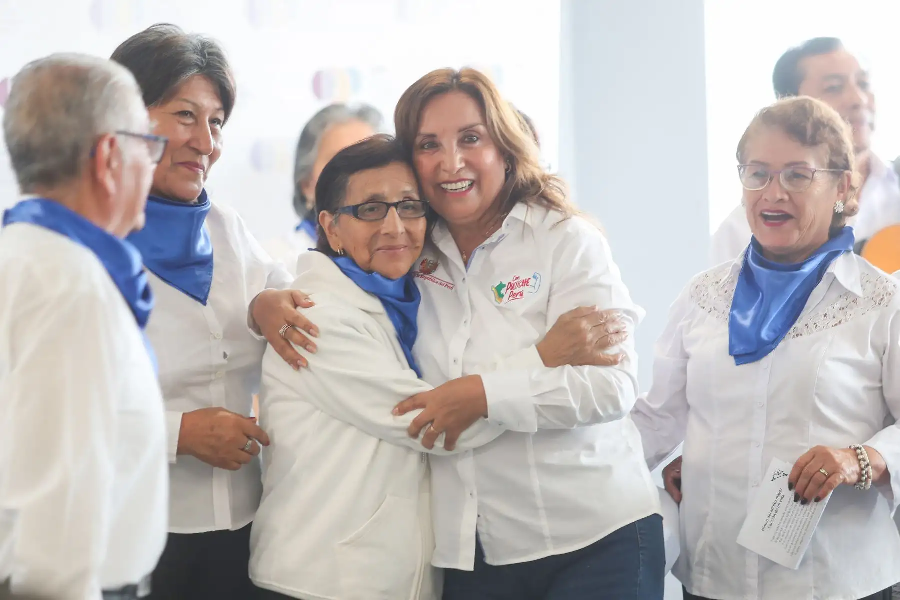 La presidenta de la República, Dina Boluarte, visita la Casa del Pensionista Yuyaq, a cargo de la Oficina de Normalización Previsional (ONP), ubicada en San Juan de Lurigancho. Foto: ANDINA/Ricardo Cuba