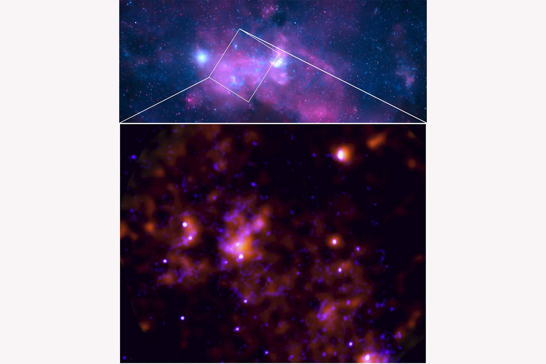 Sagitario A*, el agujero negro supermasivo en el centro de la Vía Láctea, es mucho menos luminoso que otros agujeros negros en el centro de las galaxias que podemos observar, lo que significa que el agujero negro central de nuestra galaxia no ha estado devorando activamente material a su alrededor.