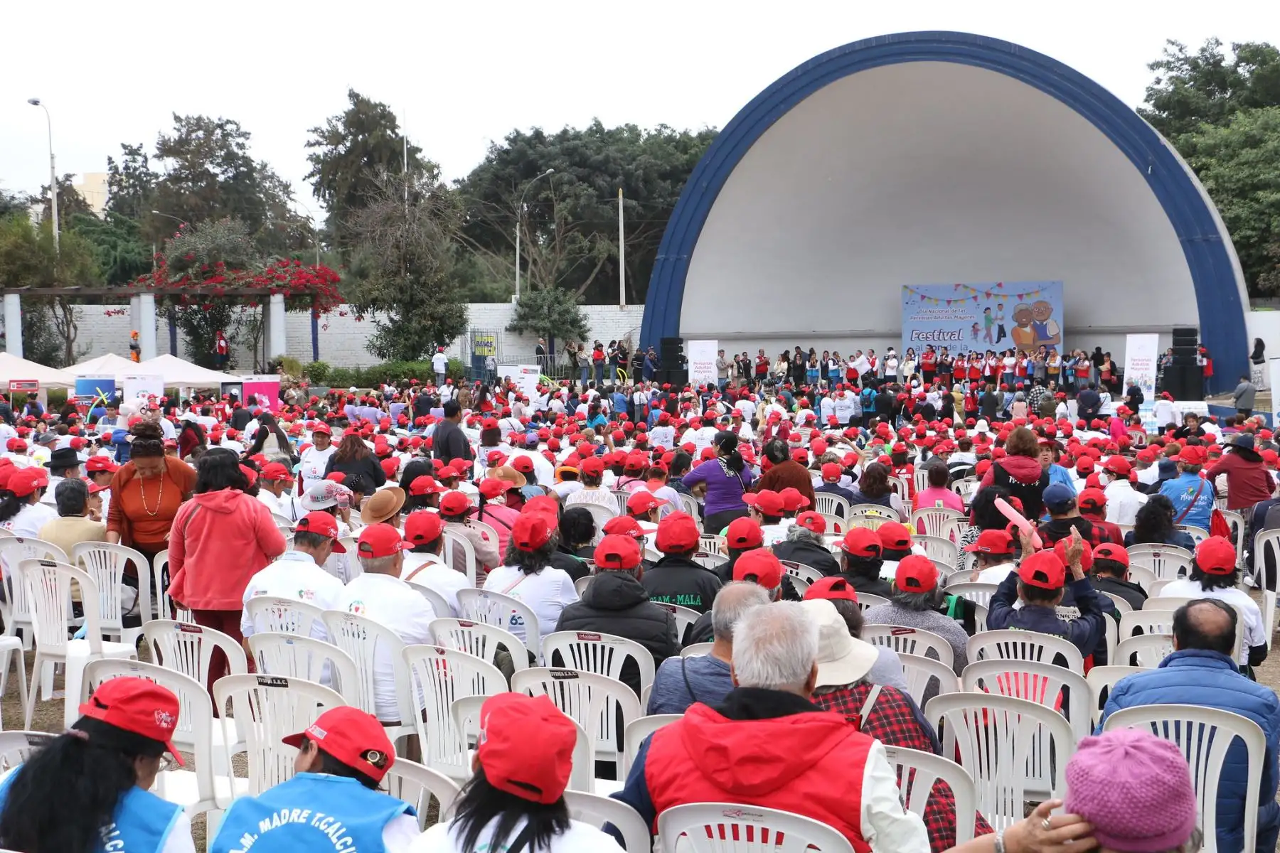 Ministerio de Salud instaló módulos de atención en festival del adulto mayor, en  campo de Marte.
Foto: MINSA