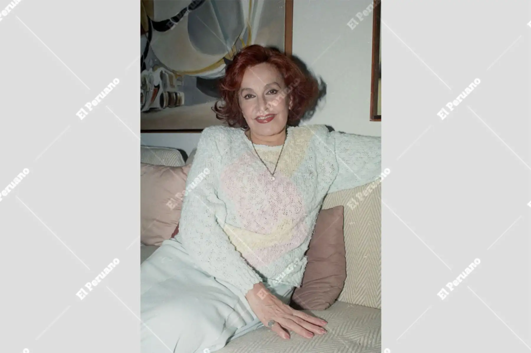 Lima – 23 agosto 1999 / Entrevista a Mariela Trejos, actriz colombiana. Foto / Archivo Histórico El Peruano