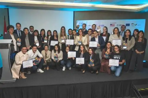 Ceremonia de reconocimiento a buenas prácticas de integración laboral y productiva como parte de la iniciativa Empresas Integradoras. Foto: ANDINA/Difusión.