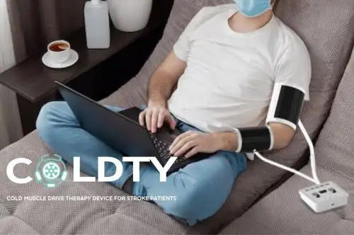 Coldty es un dispositivo de terapia de impulso muscular frío para pacientes con accidente cerebrovascular. Foto: UPN
