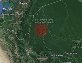 Un temblor de magnitud 4.2 se registró esta mañana cerca de la localidad de Santa María de Nieva, en Amazonas. ANDINA/Difusión