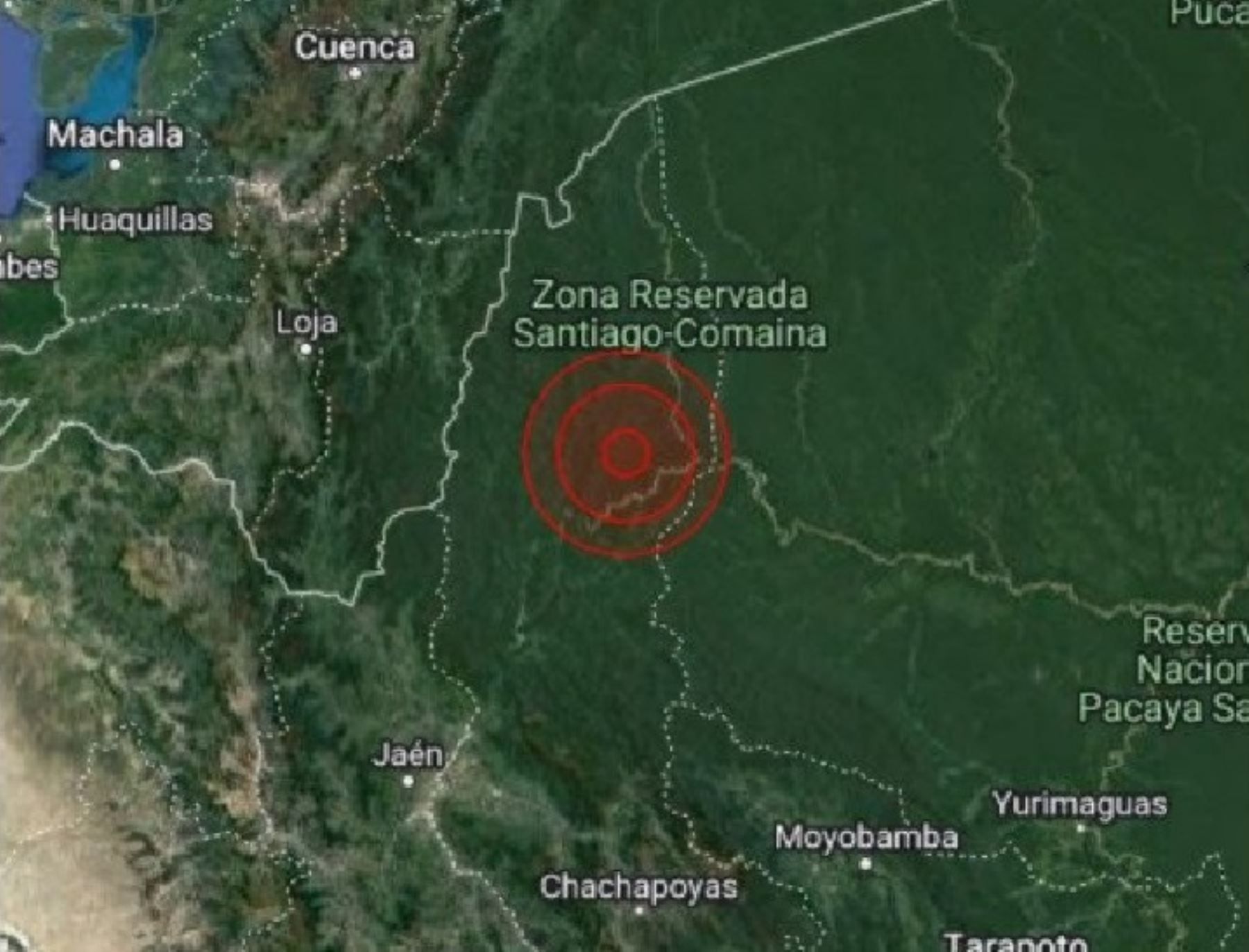 Un temblor de magnitud 4.2 se registró esta mañana cerca de la localidad de Santa María de Nieva, en Amazonas. Foto: ANDINA/difusión.