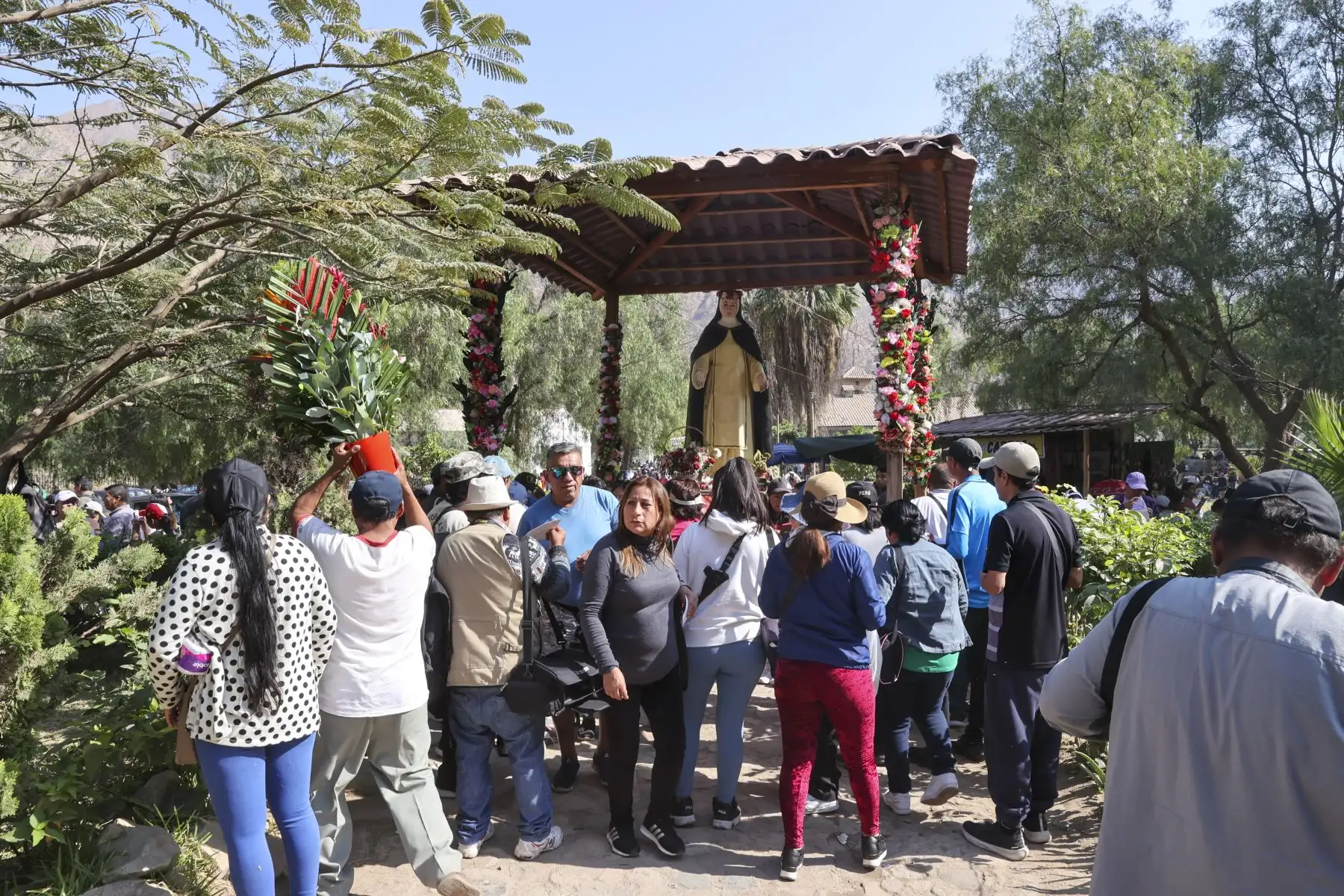 Cientos de personas acuden a Santa Rosa de Quives, lugar donde vivió Isabel Flores de Oliva más conocida como Santa Rosa de Lima. Fue proclamada excelsa patrona de Lima en 1669, y del Nuevo Mundo y las Filipinas en 1670. Además, es patrona de institutos educativos, policiales y armados de Venezuela, Policía Nacional de la República del Perú, Policía Nacional del Paraguay y las Fuerzas Armadas argentinas.

Foto: ANDINA/Juan Carlos Guzmán Negrini