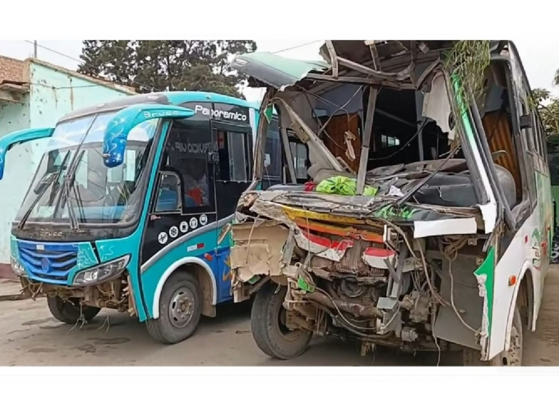 Seis personas resultaron heridas tras el choque de dos buses interprovinciales en el distrito de Laredo, provincia de Trujillo, informó la Policía Nacional. ANDINA/Difusión