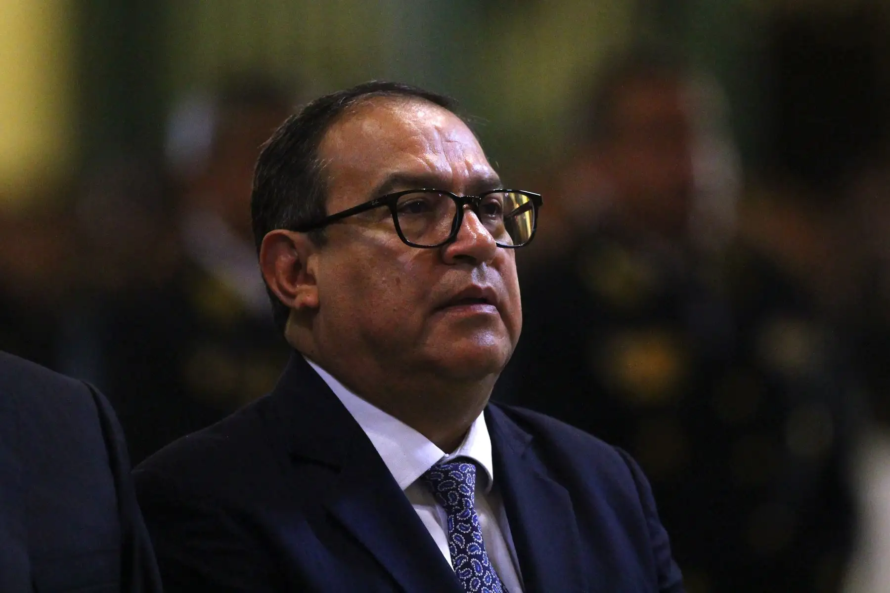 El presidente del Consejo de Ministros, Alberto Otárola, participó en la misa central en homenaje a Santa Rosa de Lima, desde la Basílica Catedral de Lima. Foto: ANDINA/Daniel Bracamonte