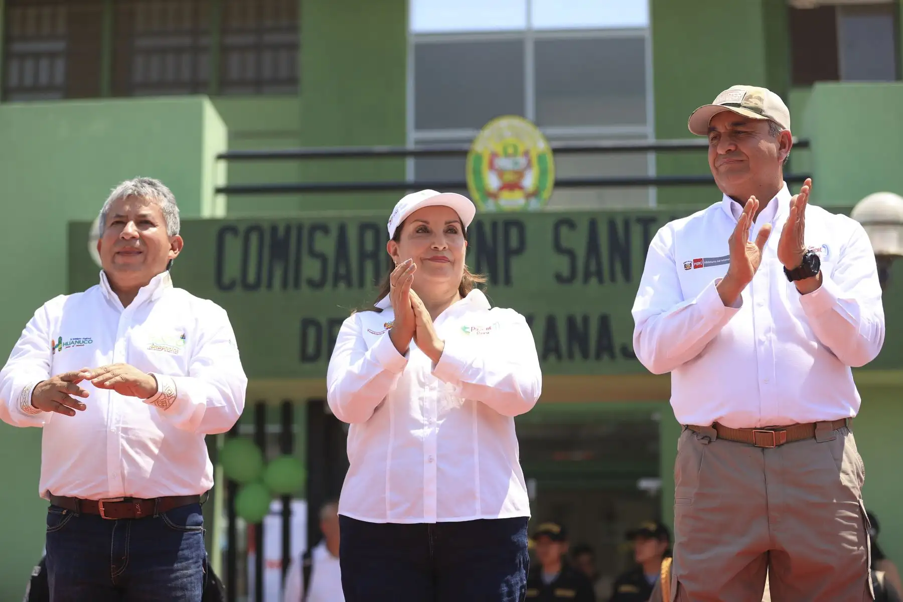 Presidenta Dina Boluarte inaugura la comisaría del distrito Santa Rosa de Alto Yanajanca, en la región Huánuco. Foto: ANDINA/prensa Presidencia