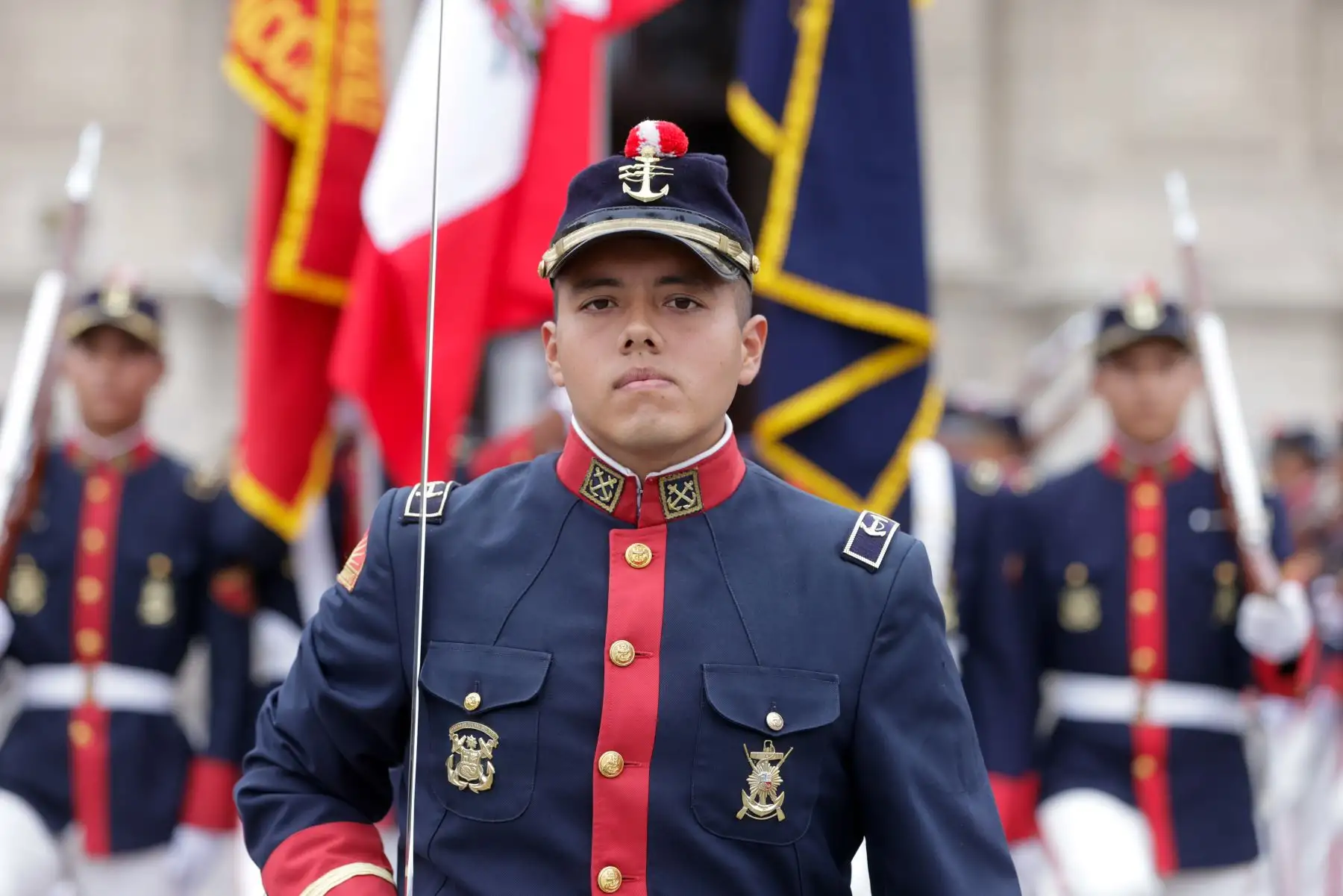 El cambio de guardia es una de las actividades que se realiza tradicionalmente en el espacio ejecutivo más importante de Lima Foto: ANDINA/Prensa Presidencia