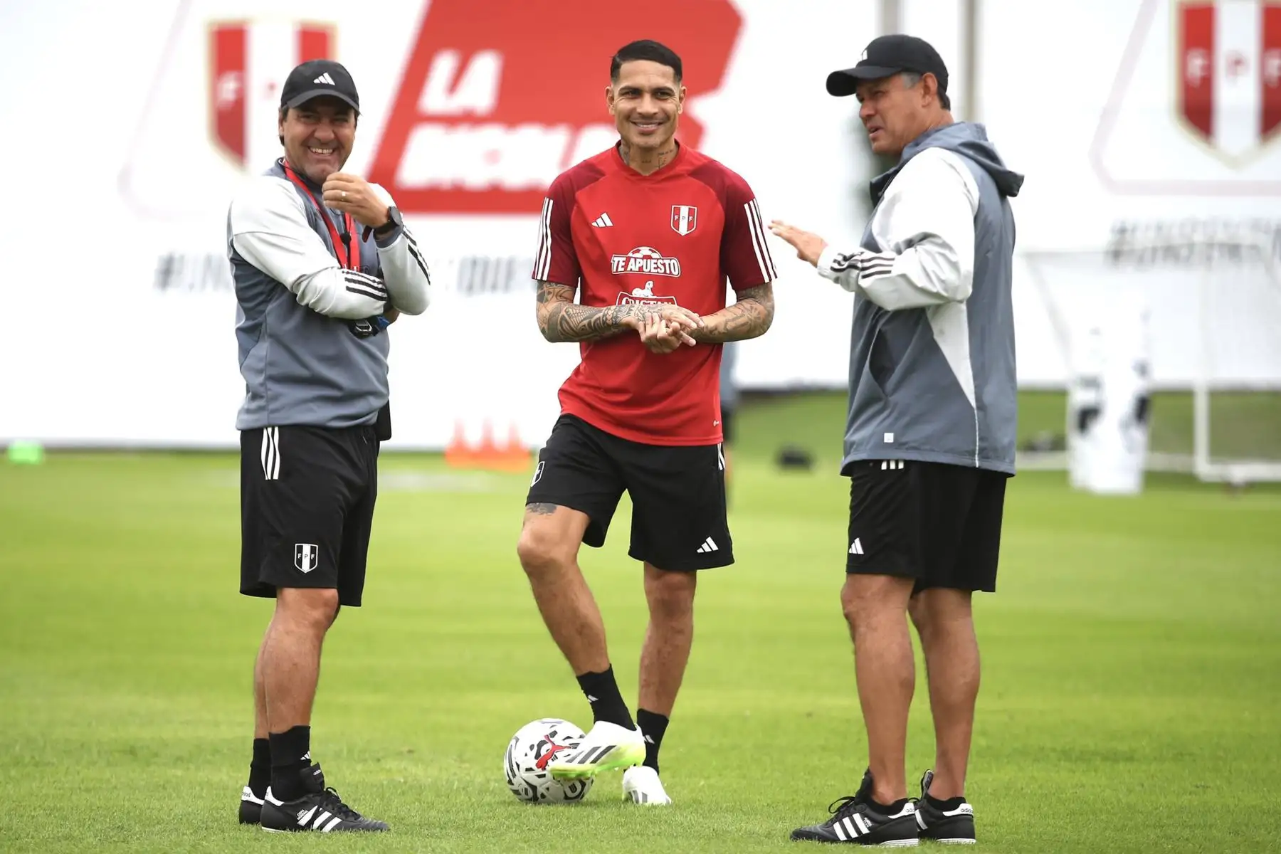 Tras descansar el sábado, la selección peruana volvió este domingo a los trabajos en la Videna con la presencia de Paolo Guerrero, Renato Tapia y de Carlos Ascues, quien fue convocado a último momento tras confirmarse las bajas Anderson Santamaría y Pedro Aquino.
Foto: Selección Peruana