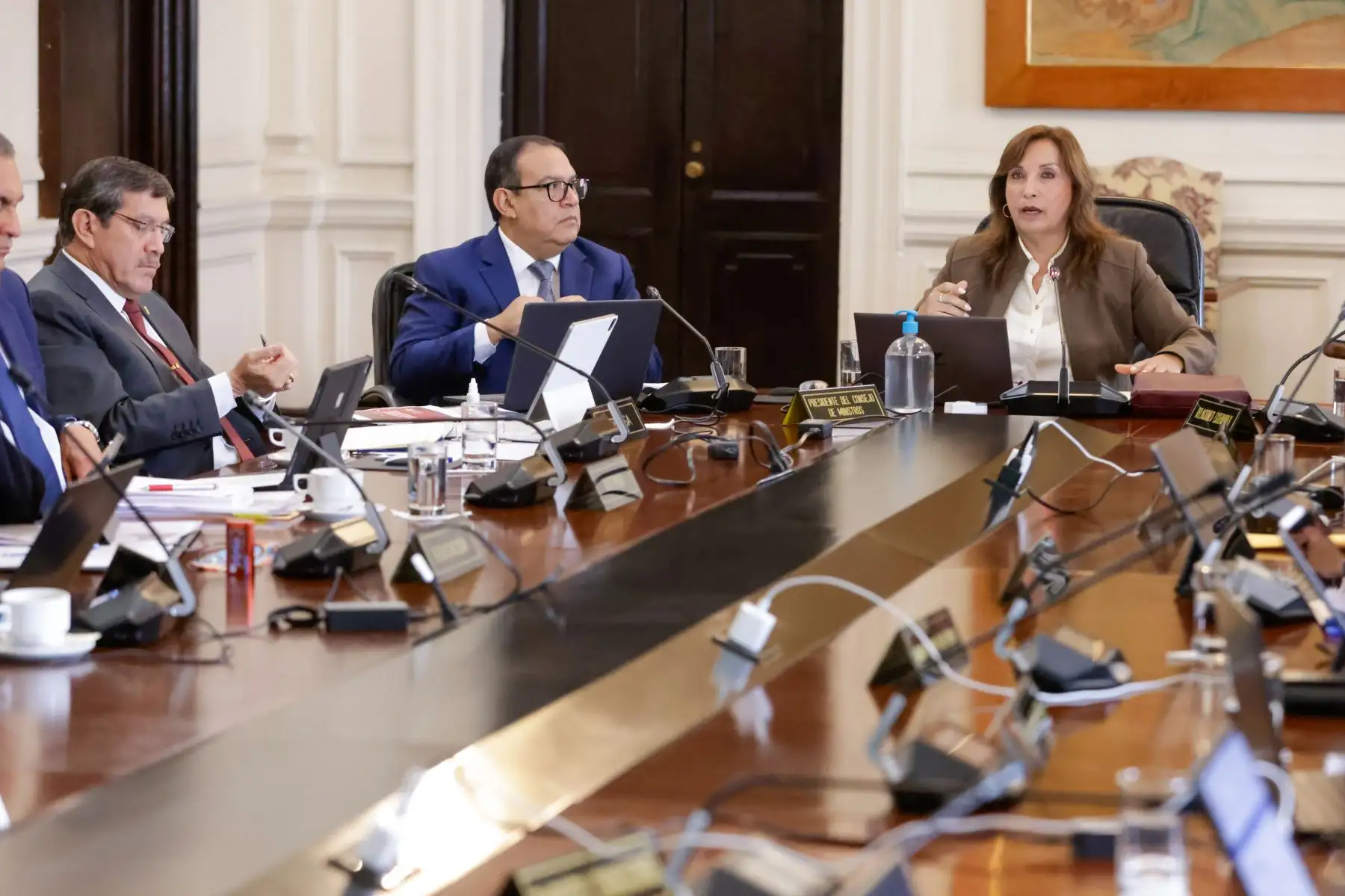 La presidenta Dina Boluarte preside la sesión del Consejo de Ministros, en Palacio de Gobierno.
Foto: ANDINA/Prensa Presidencia