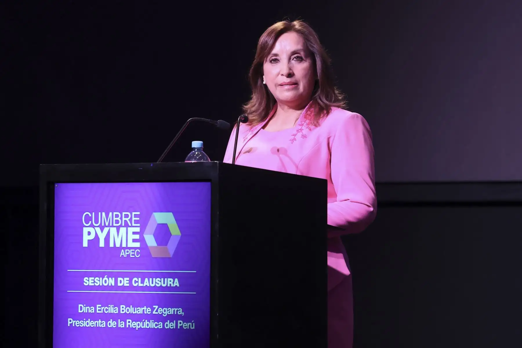 Presidenta Dina Boluarte participa en la clausura de la XVI Cumbre PYME APEC 2023. Foto:ANDINA/ Prensa presidencia
