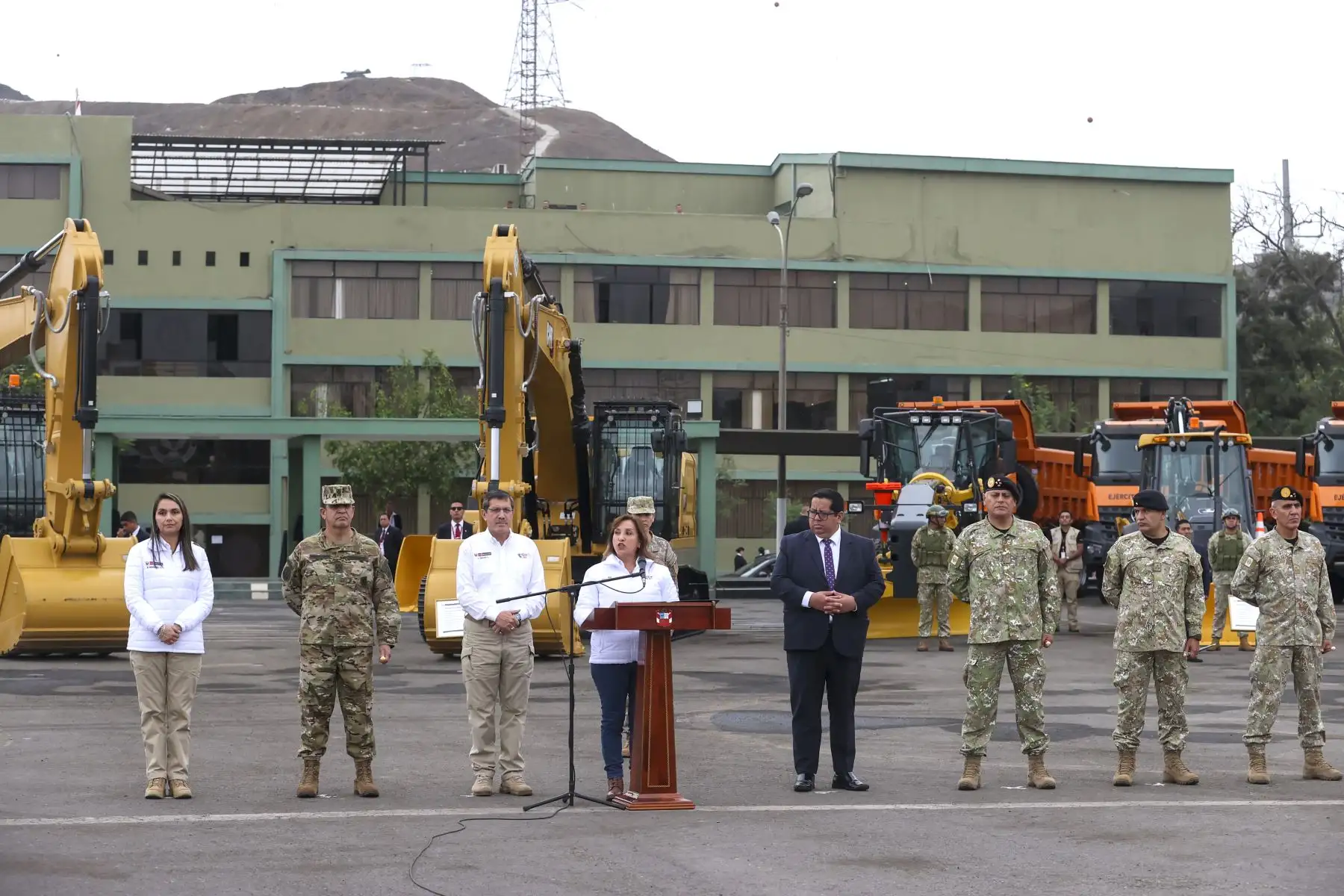 La presidenta Dina Boluarte participará en la presentación de vehículos de  ingeniería para hacer frente a los efectos del fenómeno El Niño. 

Foto: ANDINA/ Juan Carlos Guzmán Negrini