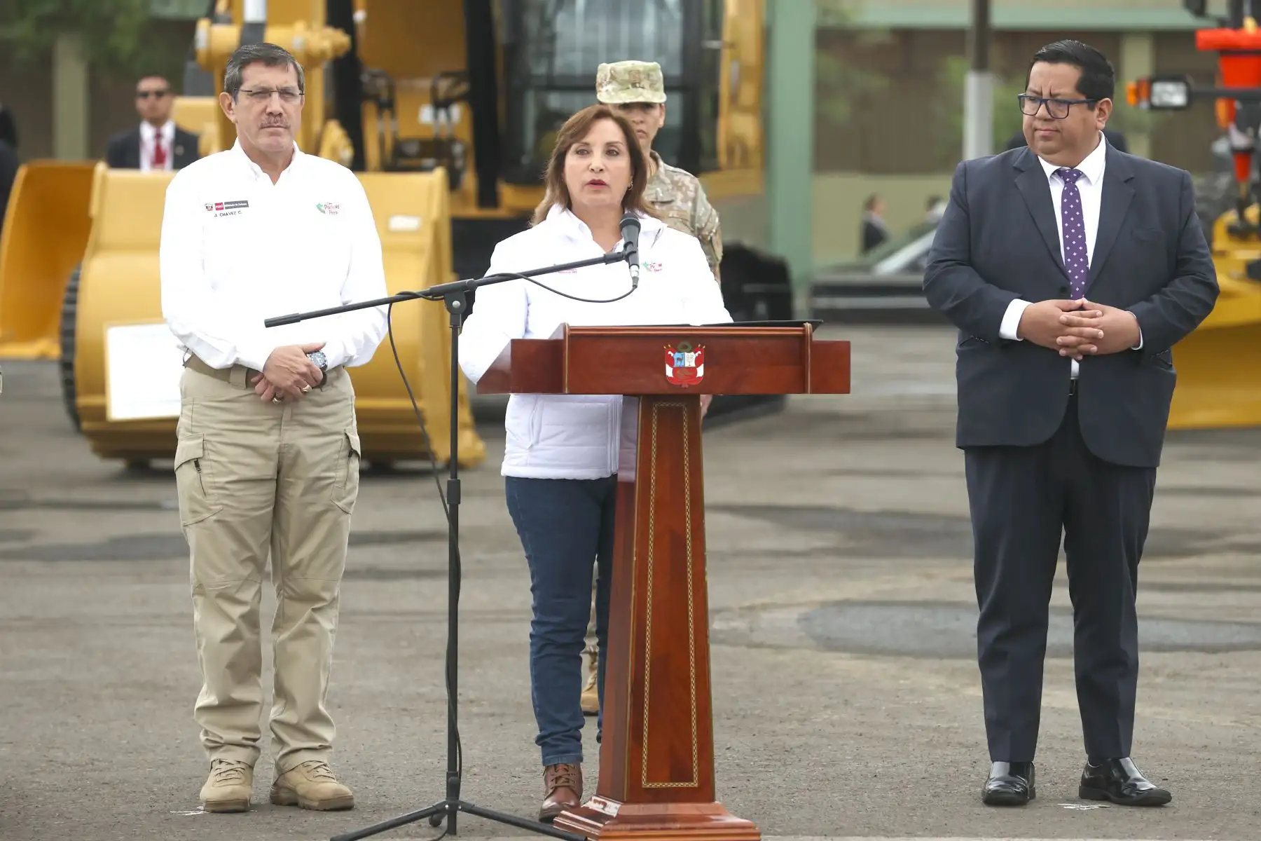 La presidenta Dina Boluarte participará en la presentación de vehículos de  ingeniería para hacer frente a los efectos del fenómeno El Niño. 

Foto: ANDINA/ Juan Carlos Guzmán Negrini