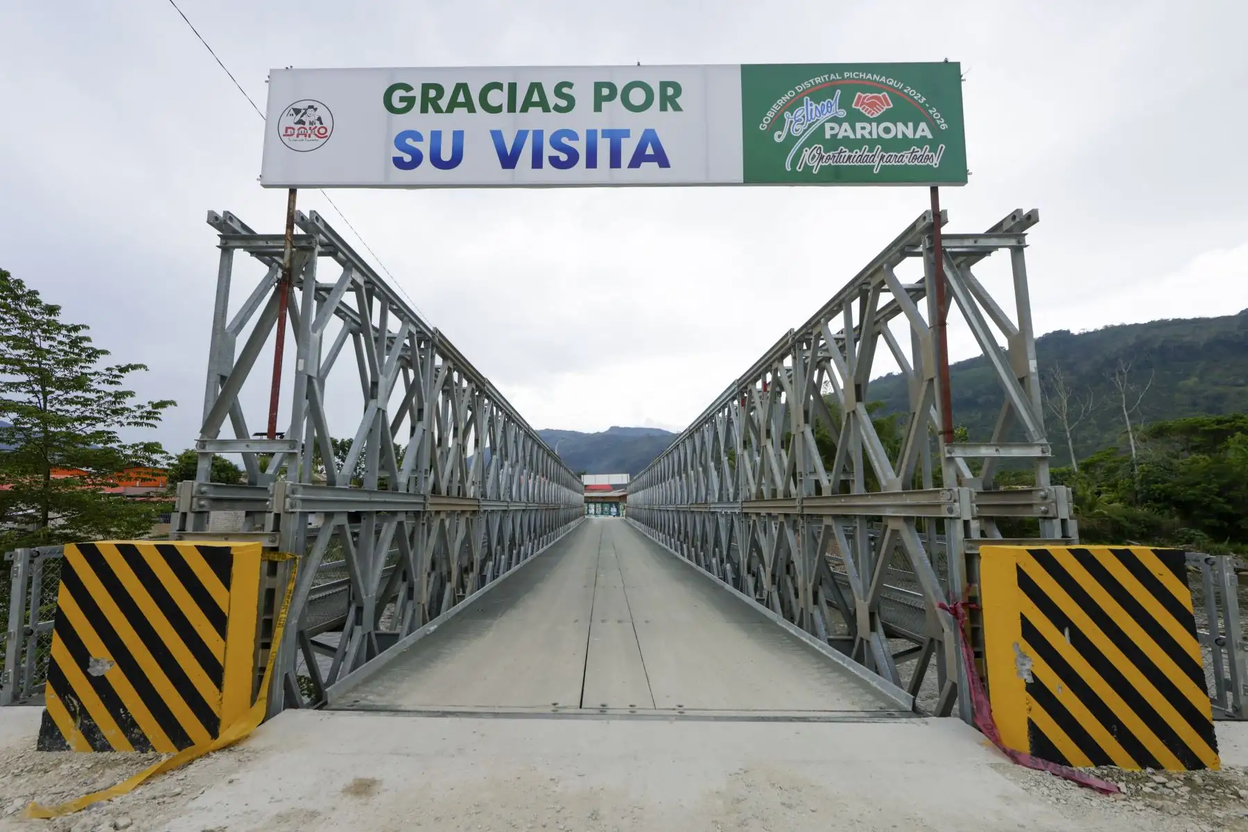 Presidenta Dina Boluarte inaugura el puente modular Bailey en la provincia de Chanchamayo. 
Foto: ANDINA/Prensa Presidencia