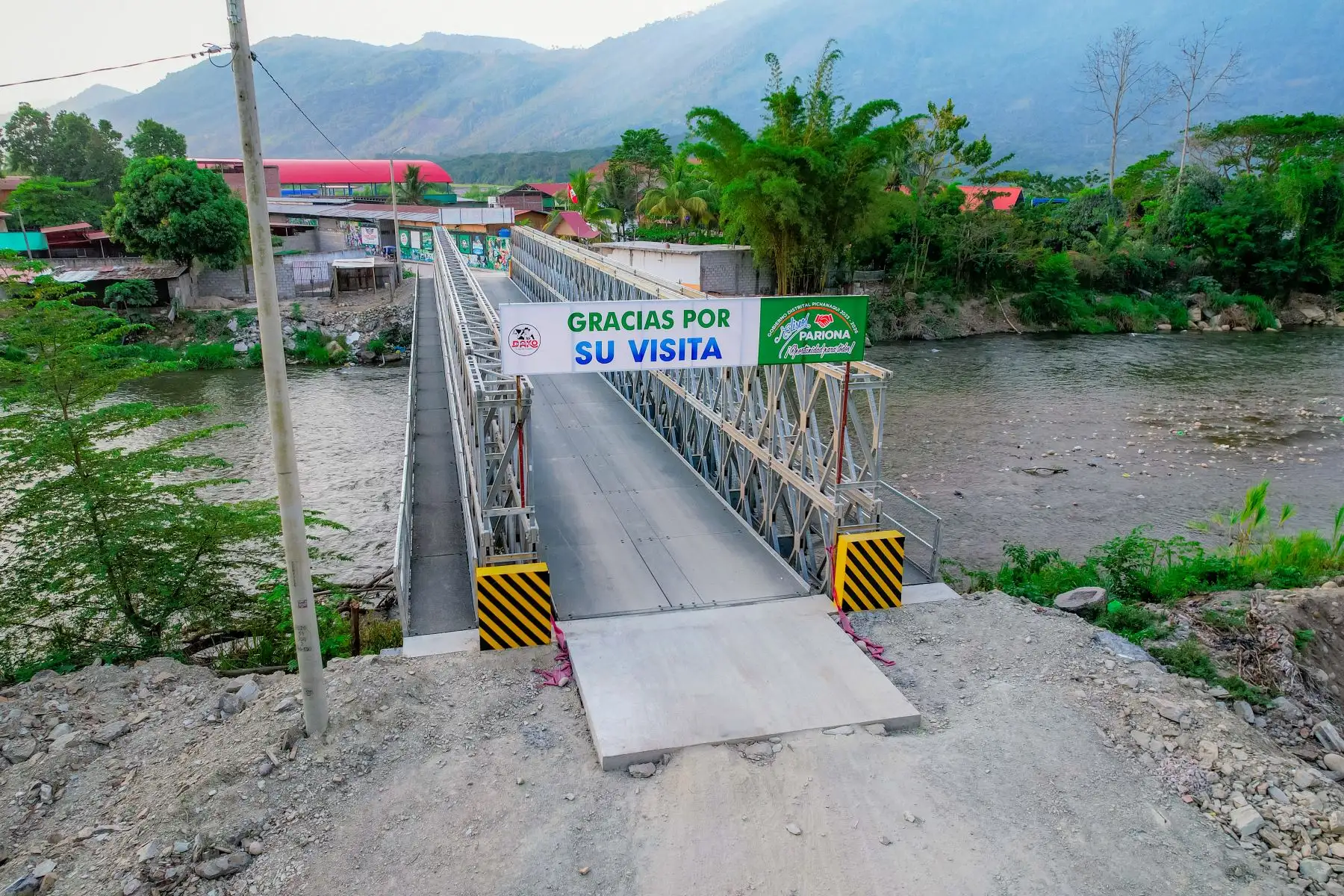 Presidenta Dina Boluarte inaugura el puente modular Bailey en la provincia de Chanchamayo. 
Foto: ANDINA/Prensa Presidencia