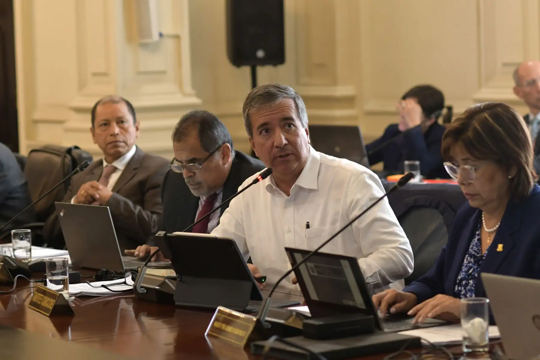La presidenta de la república, Dina Boluarte Zegarra, preside esta mañana la sesión del Consejo de Ministros. Foto: ANDINA/ Prensa Presidencia