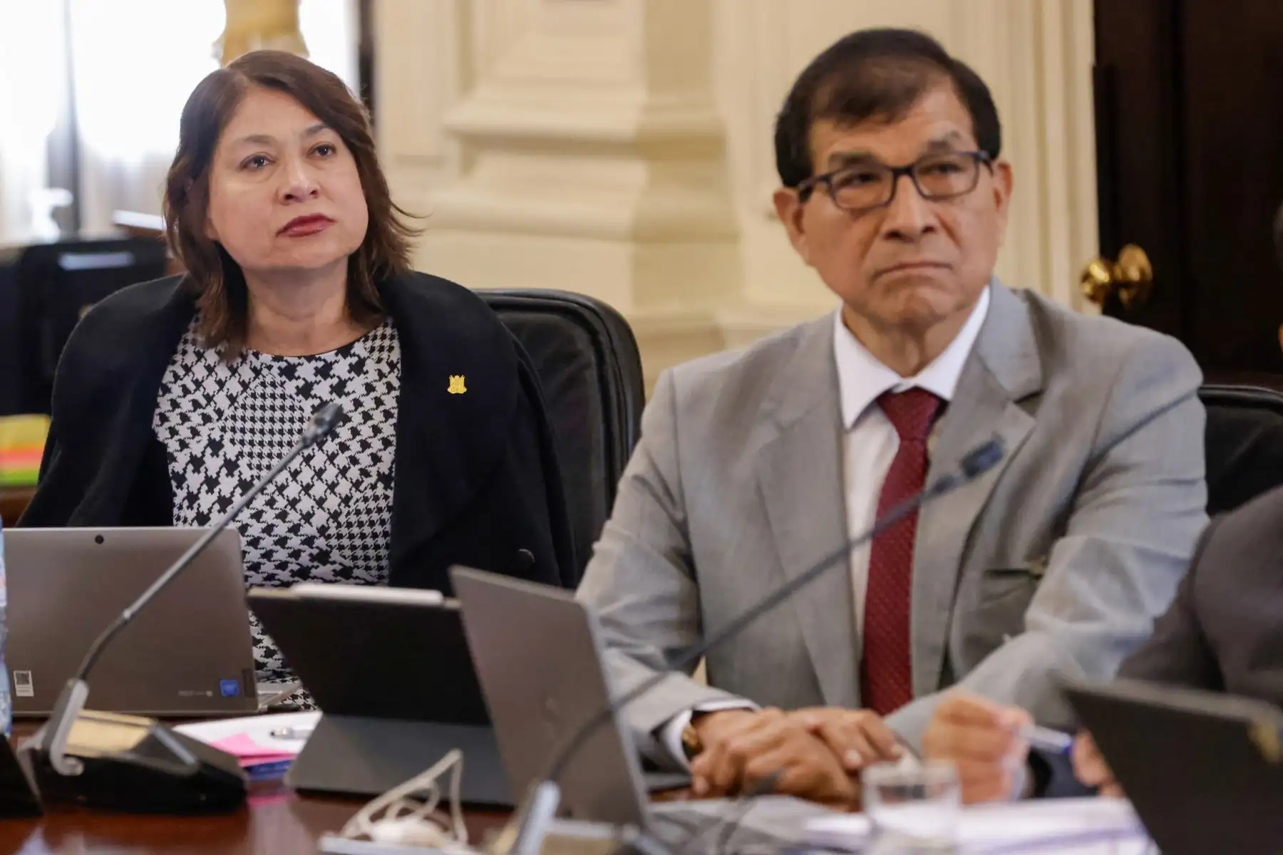La presidenta de la república, Dina Boluarte Zegarra, preside esta mañana la sesión del Consejo de Ministros. Foto: ANDINA/ Prensa Presidencia