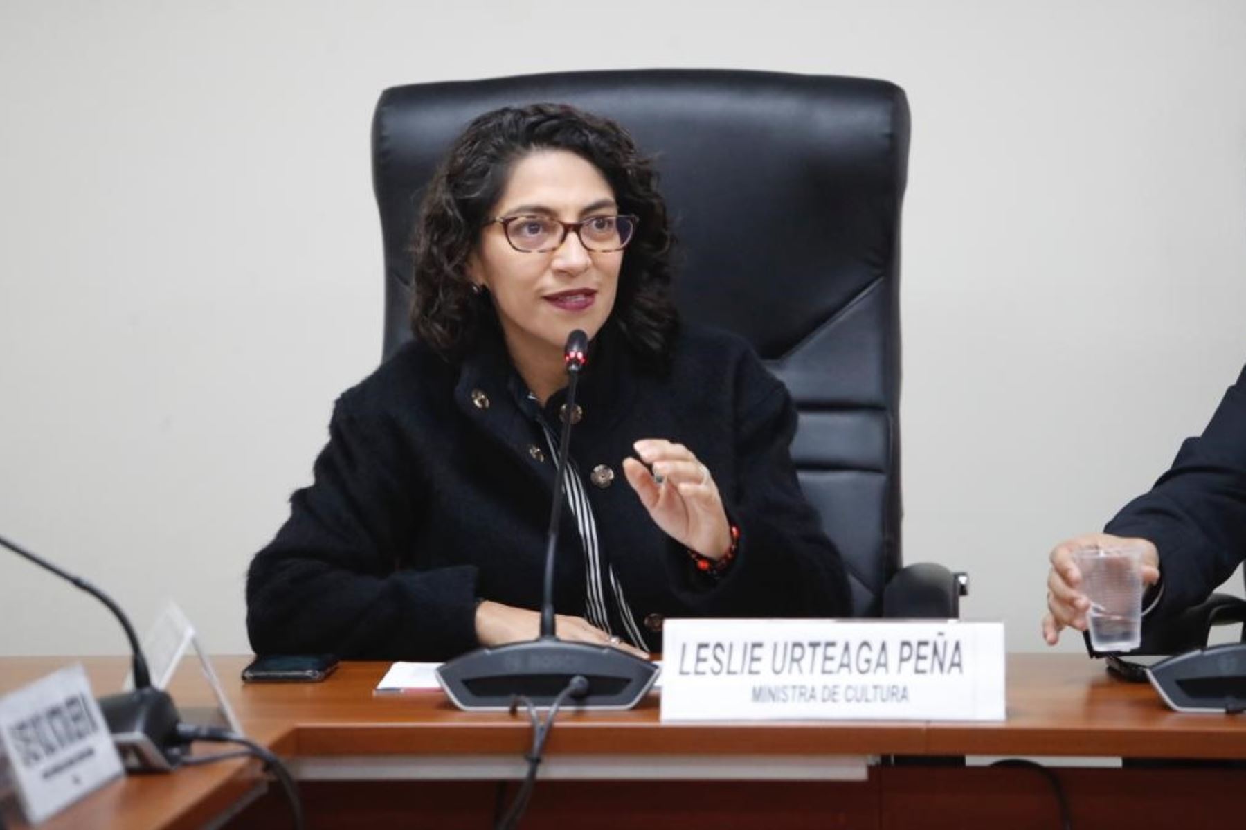 La ministra de Cultura, Leslie Urteaga Peña, se presentó ante la Comisión de Economía del Congreso. Foto: Ministerio de Cultura/Difusión.