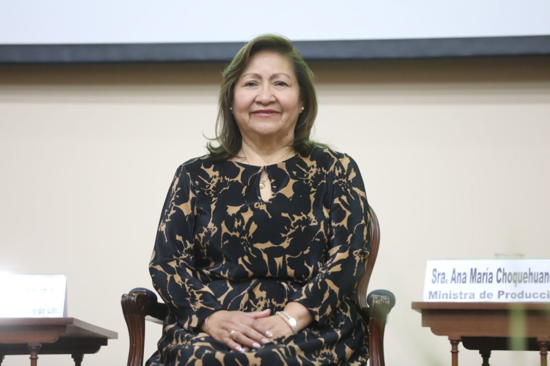 Ministra de la Producción, Ana María Choquehuanca. Cortesía