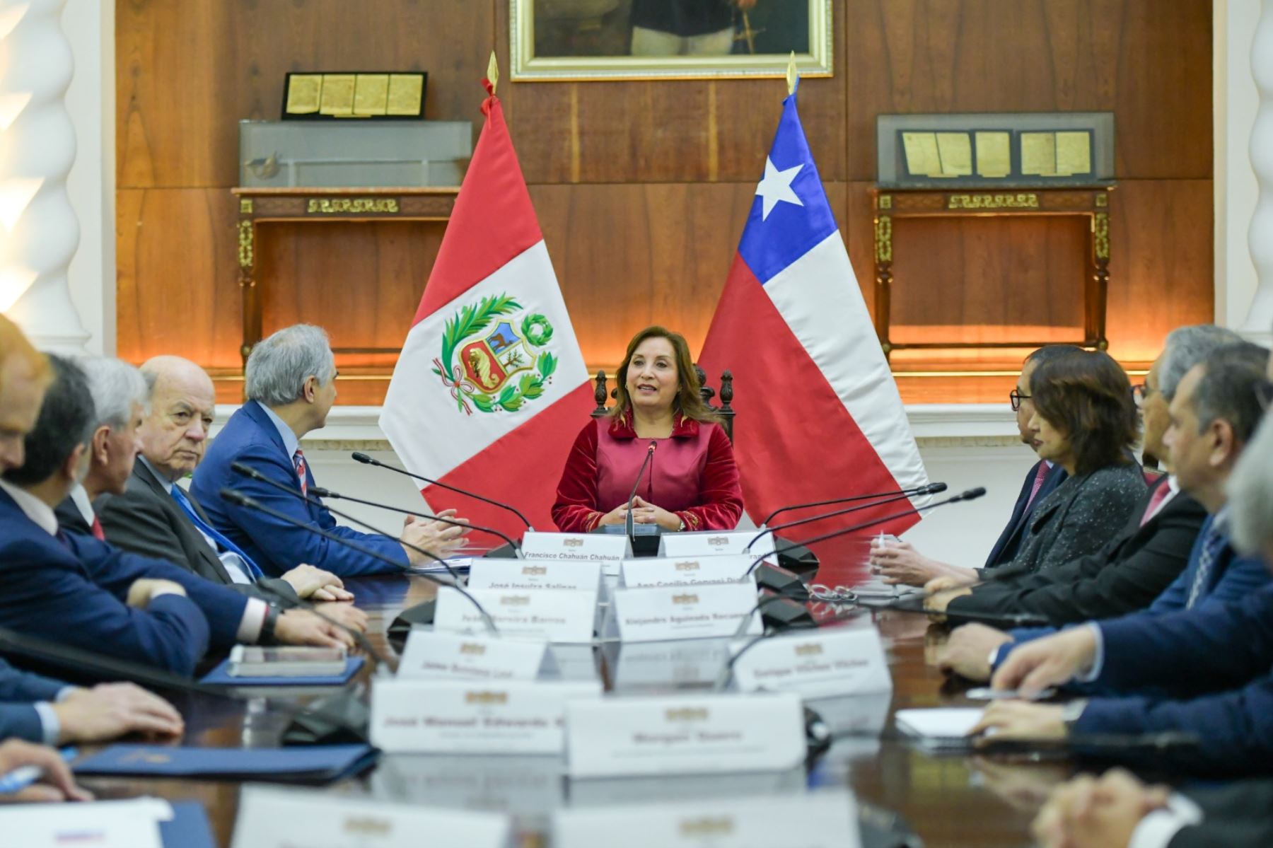 Presidenta Boluarte sostuvo encuentro con Comisión de RR. EE. del Senado de Chile