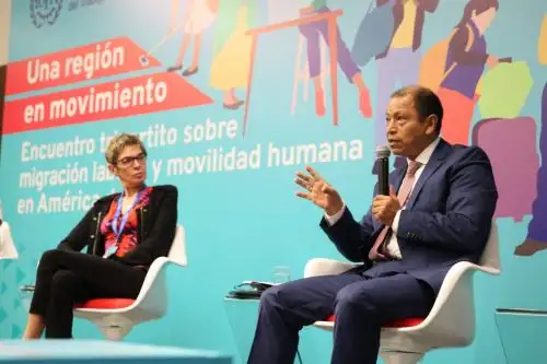 El ministro Daniel Maurate participó en la inauguración de un encuentro sobre migración laboral organizado por la OIT. Foto:  OIT/Difusión.