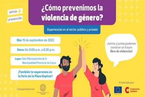 También habrá una feria informativa en la plaza Espinar, donde el público podrá informarse sobre sus derechos y aprender a prevenir la violencia en su familia y en su comunidad.