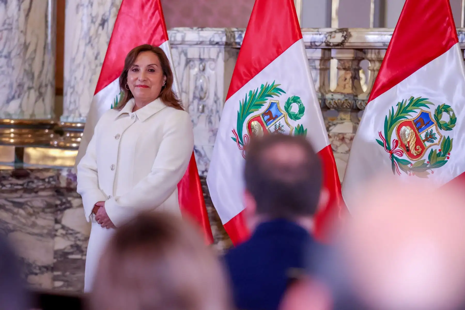Presidenta de la república, Dina Boluarte, participó en la ceremonia de condecoración Medalla al Mérito Ciudadano. Foto: ANDINA/Prensa Presidencia