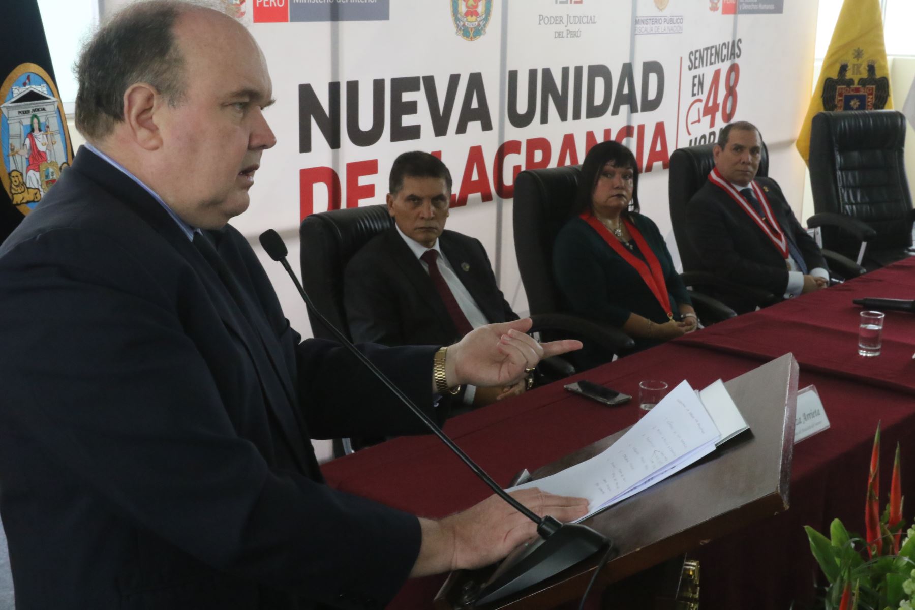 EL alcalde de Lima Rafael Aliaga participa en la inauguración de la  Nueva Unidad de Flagrancia de la Corte Superior de Justicia de Lima.
Foto:ANDINA/Hector Vinces.