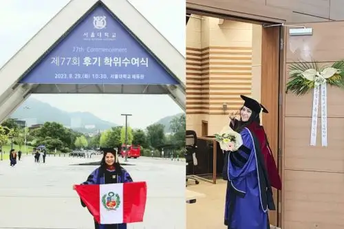 La investigadora Yanymee Guillén Quispe, radicada en Corea del Sur, obtuvo su doctorado en agosto pasado.