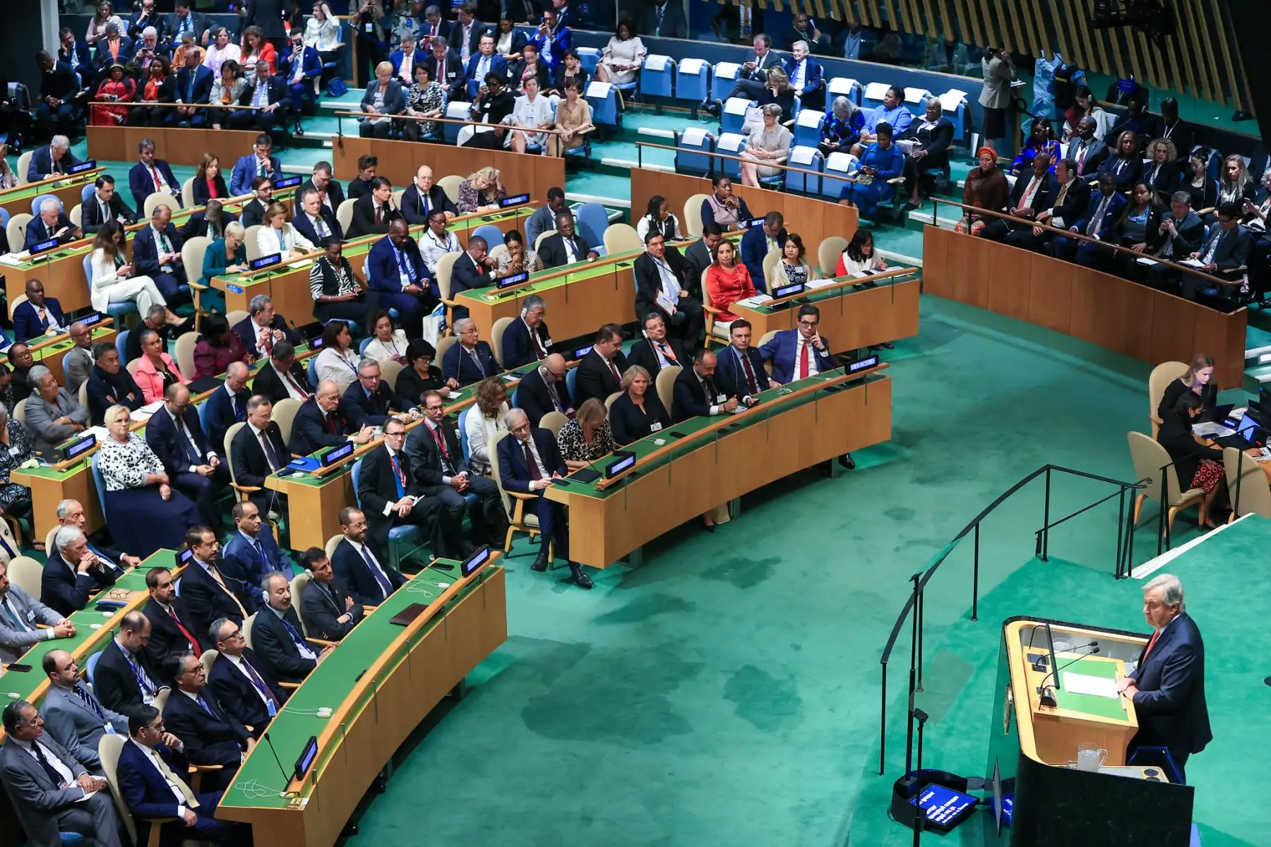 La presidenta de la República, Dina Boluarte, asiste a la 78° Asamblea General de las Naciones Unidas en Nueva York, EE.UU. Foto: ANDINA/Presidencia