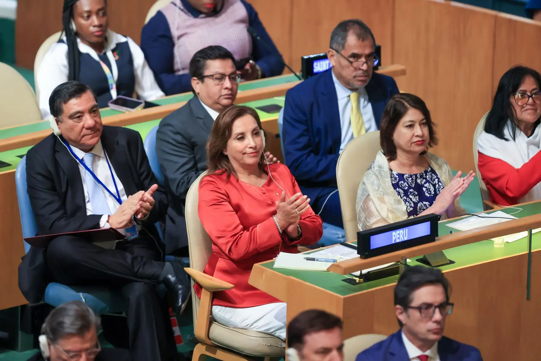 Presidenta Dina Ercilia Boluarte Zegarra interviene en el Debate General de Alto Nivel, 78.° periodo de sesiones de la Asamblea General de las Naciones Unidas.
Foto:ANDINA/Presidencia Perú
