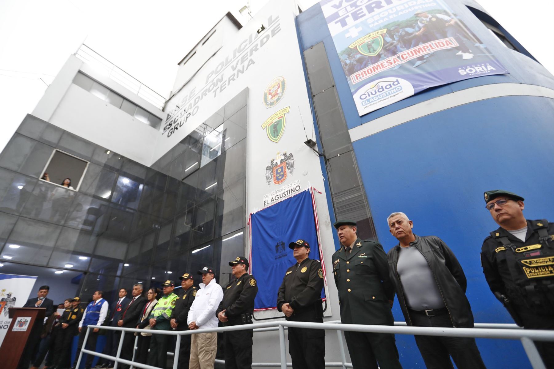 La Policía Nacional del Perú inauguró la Base del Grupo Terna en El Agustino, con el fin de fortalecer la seguridad ciudadana en dicha zona de Lima. Foto: ANDINA/Daniel Bracamonte