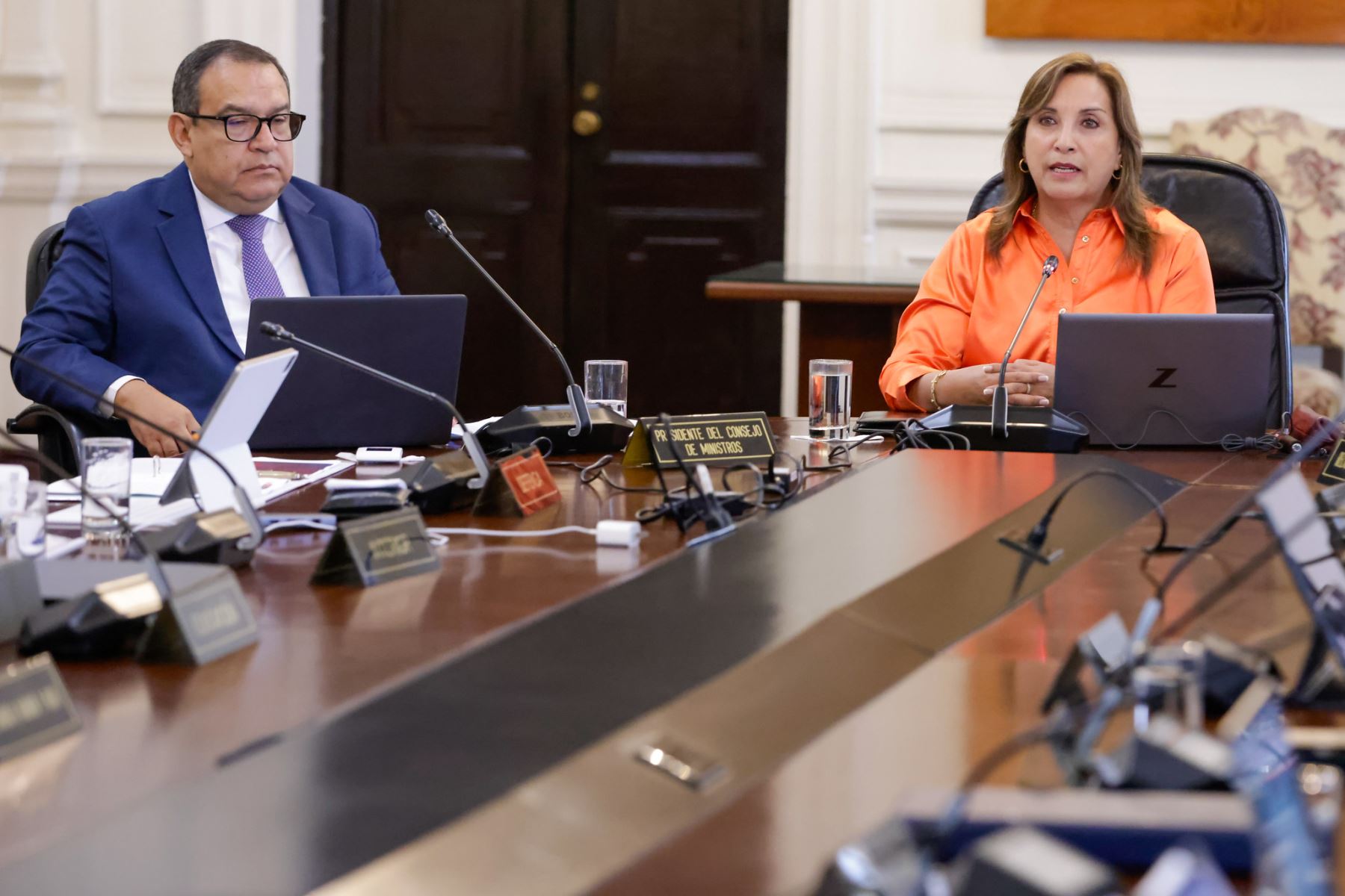 La presidenta Dina Boluarte preside, la sesión del Consejo de Ministros, en Palacio de Gobierno.
Foto: ANDINA/Prensa Presidencia