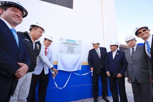 Ministro de Energía y Minas inaugura la nueva Subestación de Transmisión Eléctrica San Luis de la Sociedad Eléctrica del Sur Oeste S.A.  en Arequipa