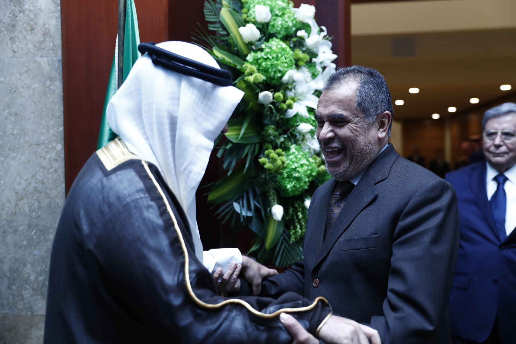 El ministro de Comercio Exterior y Turismo, Juan Carlos Mathews participó en la ceremonia especial por el Día Nacional de Arabia Saudita, realizado en el Swissotel. Foto: ANDINA/Daniel Bracamonte