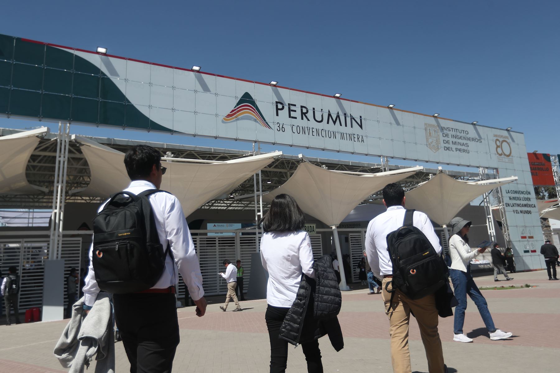 La feria Perumin en la ciudad de Arequipa cuenta con 1,170 estands distribuidos en seis pabellones. Foto: ANDINA/Ricardo Cuba