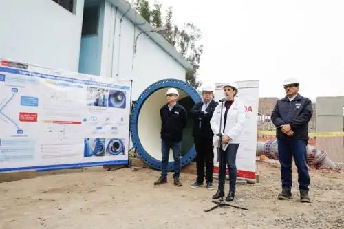 La ministra de Vivienda, Hania Pérez de Cuéllar hizo un llamado a la calma a los vecinos de los 22 distritos de Lima Metropolitana sobre el corte de servicio de agua potable. Foto: MVCS