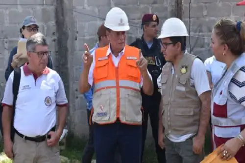 El gobernador de San Martín, Walter Grundel Jiménez, lideró el simulacro nacional ante lluvias intensas y peligros asociados en la región selvática. Foto: ANDINA/Difusión