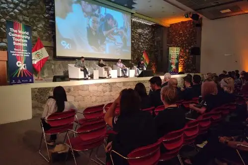 La Cumbre Mundial del Turismo Comunitario se desarrolló en el centro de convenciones de la municipalidad provincial del Cusco. Foto: ANDINA/Cortesía Percy Hurtado