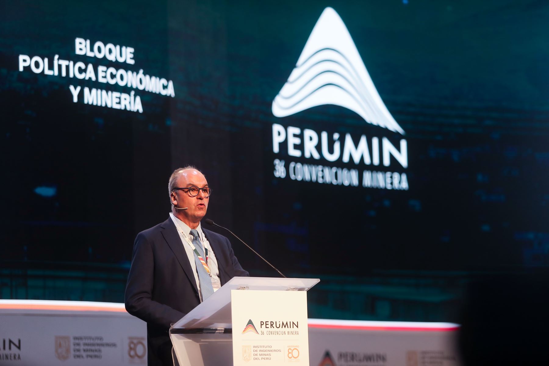 Gaspar Frontini, embajador de la Unión Europea, se hace presente en cumbre minera, Perumin en Arequipa para conferencia sobre política economía y minería Foto: ANDINA/Ricardo Cuba