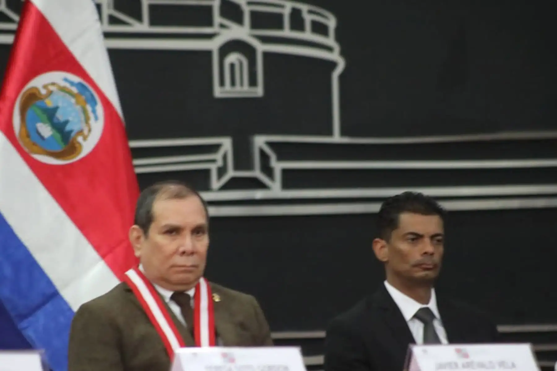 Presidente del Poder Judicial junto al Fiscal de la Nación de Costa Rica. ANDINA/Difusión