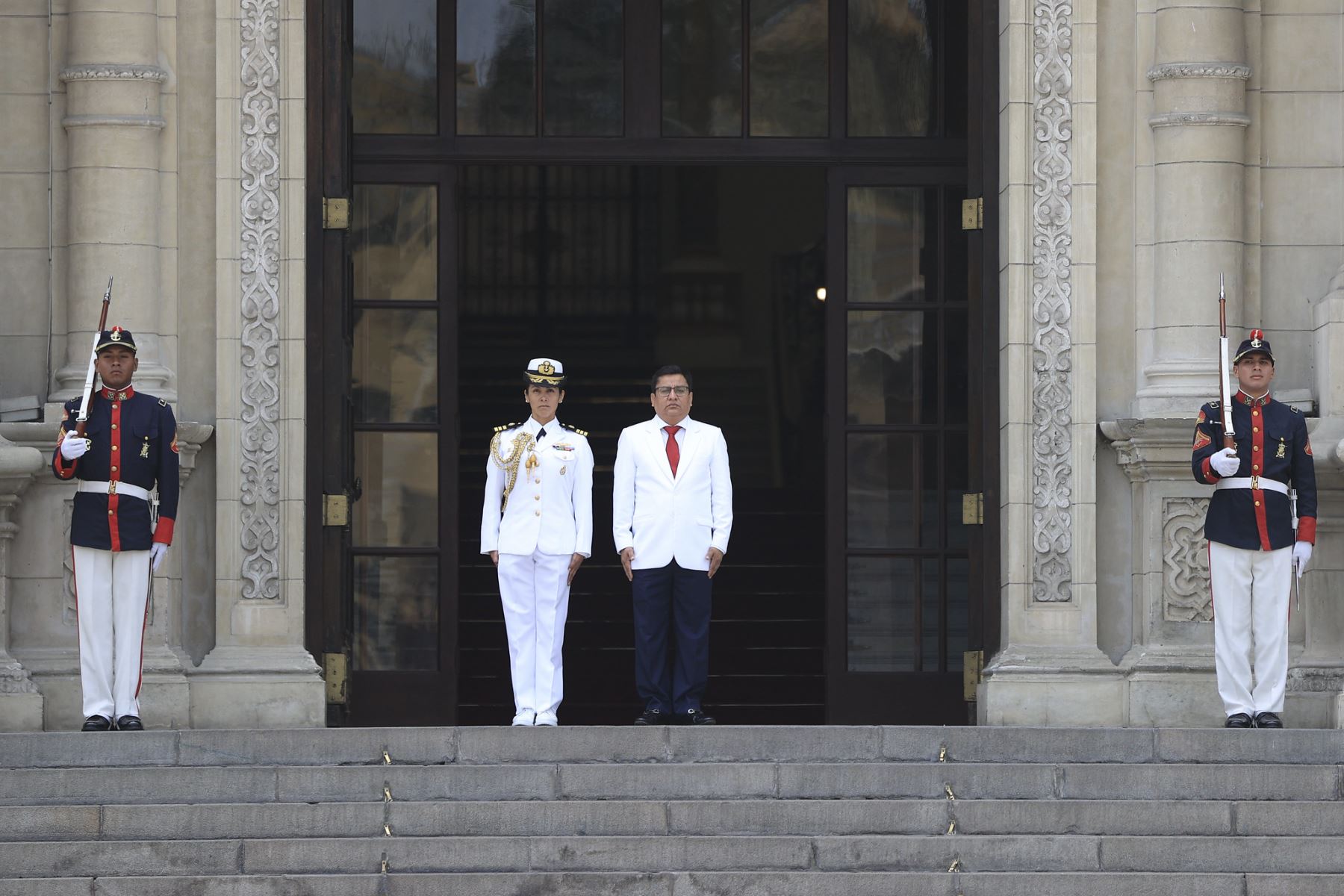 Tradicional cambio de guardia en Palacio de Gobierno.
Foto: ANDINA/Prensa Presidencia